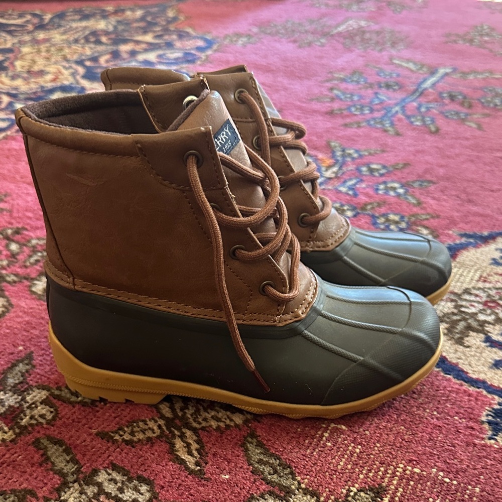 Sperry Brown and Black Kids' Rain & Snow Duck Boots